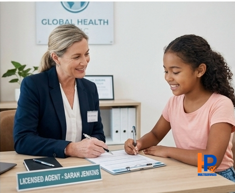 Cliente comparando planes de cobertura de salud